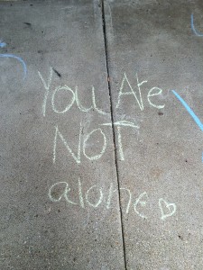 Chaliking of "You are Not Alone"