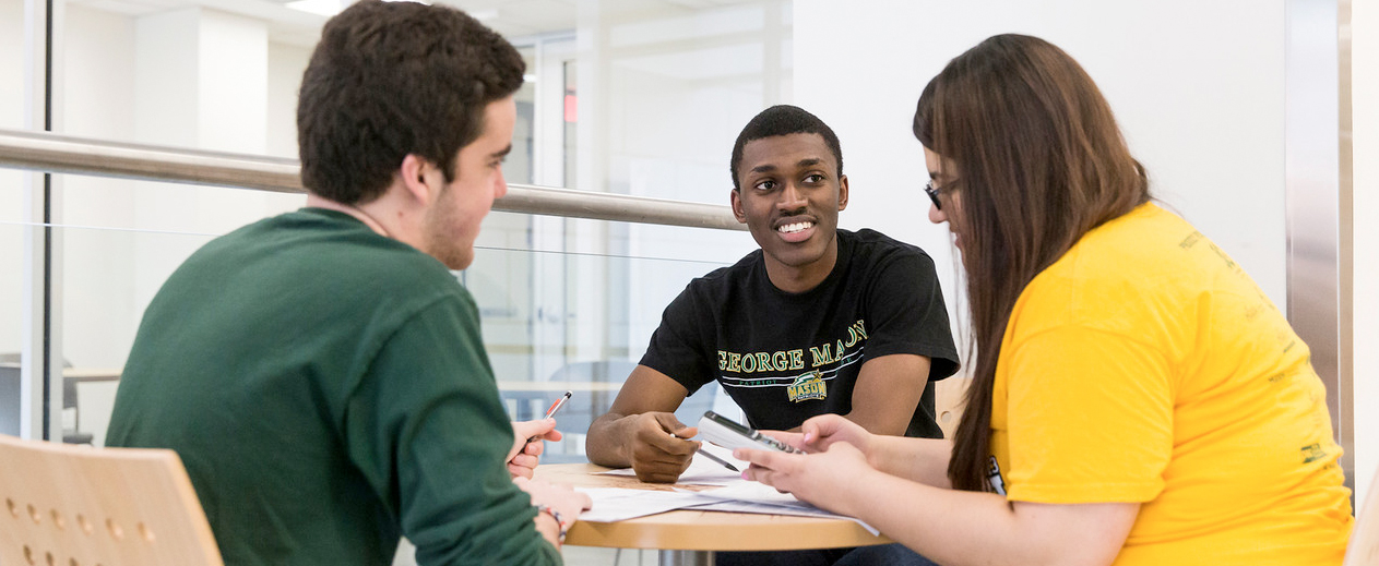 Students seated at a table