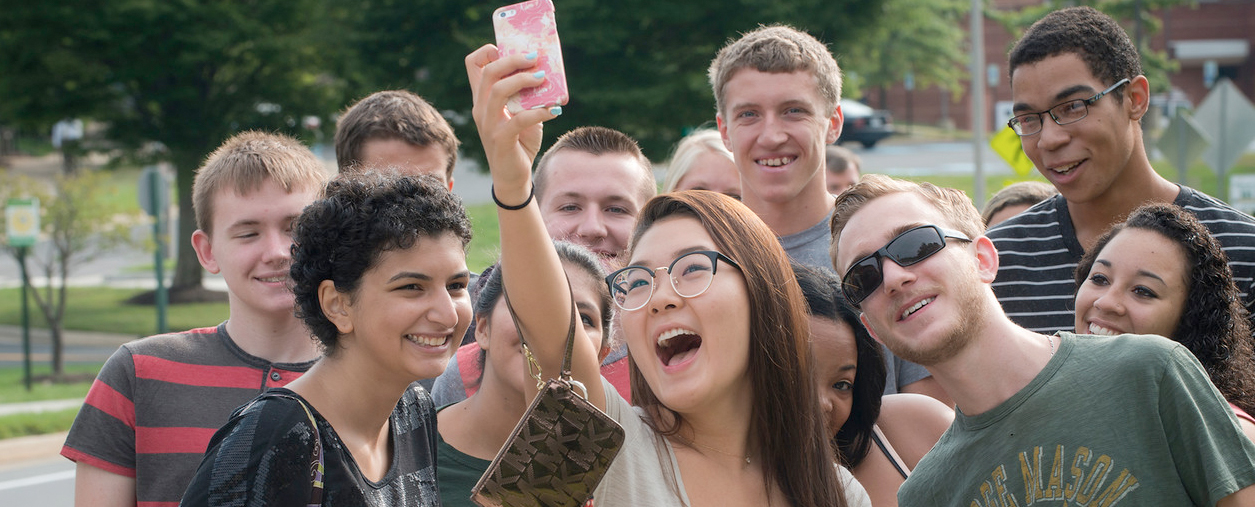 Group of students taking a selfie