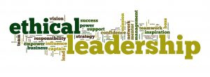 Ethical leadership word cloud