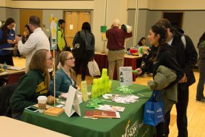students and table at 2017 Health and Fitness Expo