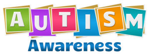 Autism awareness concept image with colorful background.