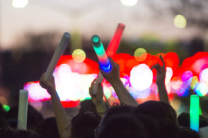 Glow sticks at Mason Day