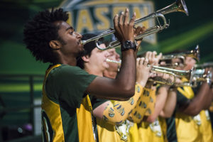 Pep Band playing brass