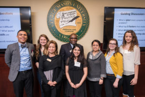 Mason’s Office of the President and the Leadership Education and Development office invite undergraduate and graduate students to join Young Global Leaders alumni in the latest session of President Ángel Cabrera’s Freedom and Learning Forum. Photo by Evan Cantwell/George Mason University