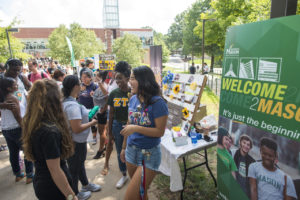 Student Organizations tabling for Welcome2Mason