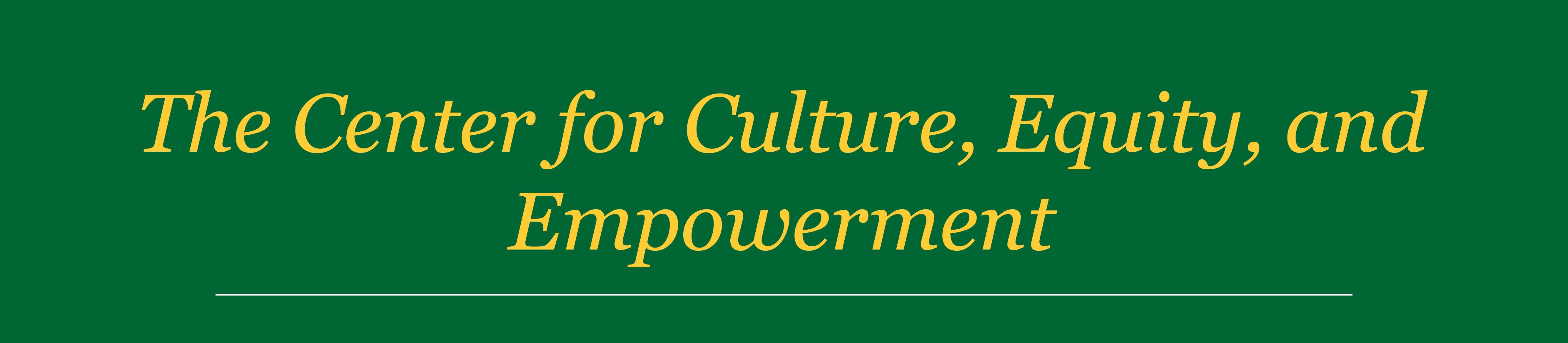 The Center for Culture, Equity, and Empowerment header