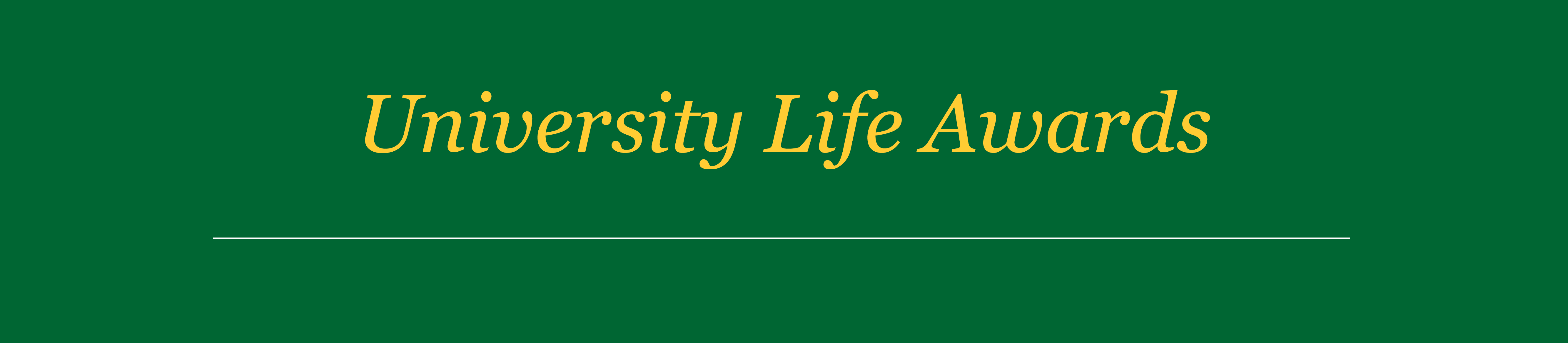 University Life Awards header