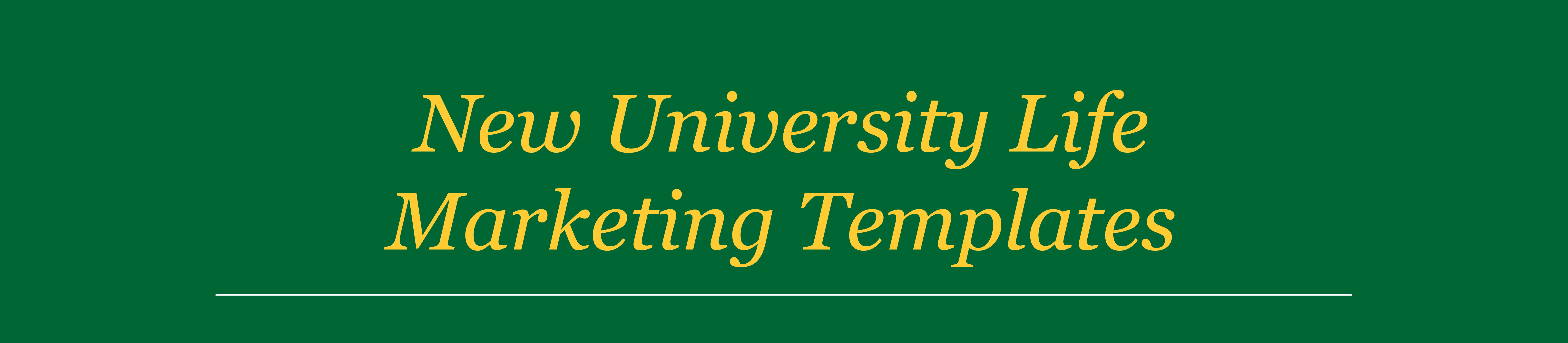 New University Life Marketing Templates Header