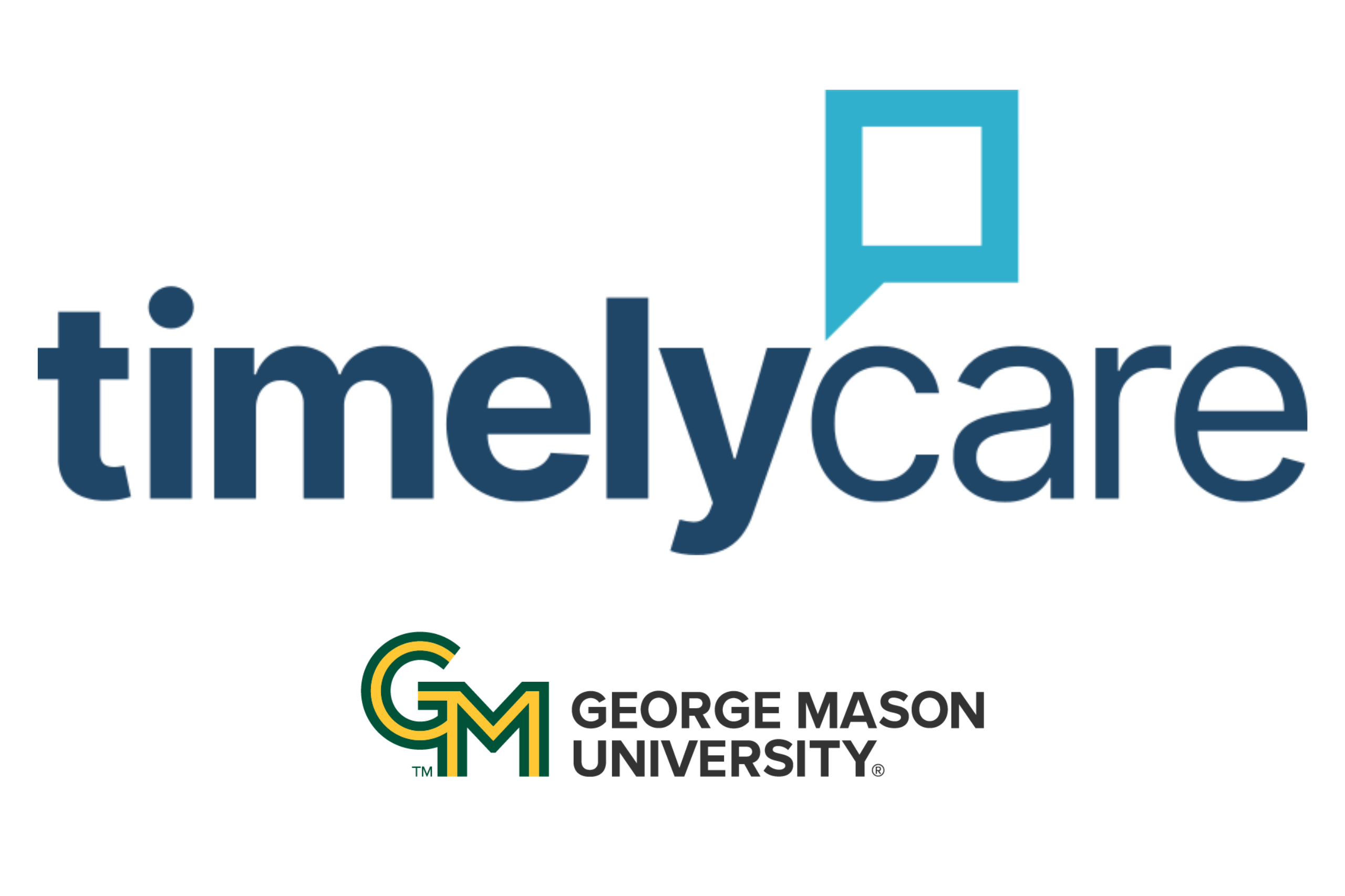 TimelyCare and George Mason University Logos